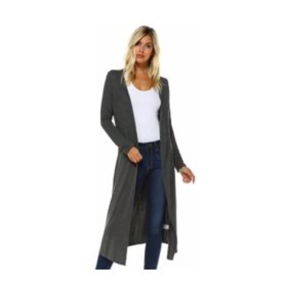 Isaac Liev Women's Maxi Cardigan – Casual Long Flowy Open Front Floor Length Dra